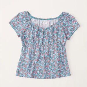 ABERCROMBIE KIDS Floral Cinch Waist Sweetheart Tee